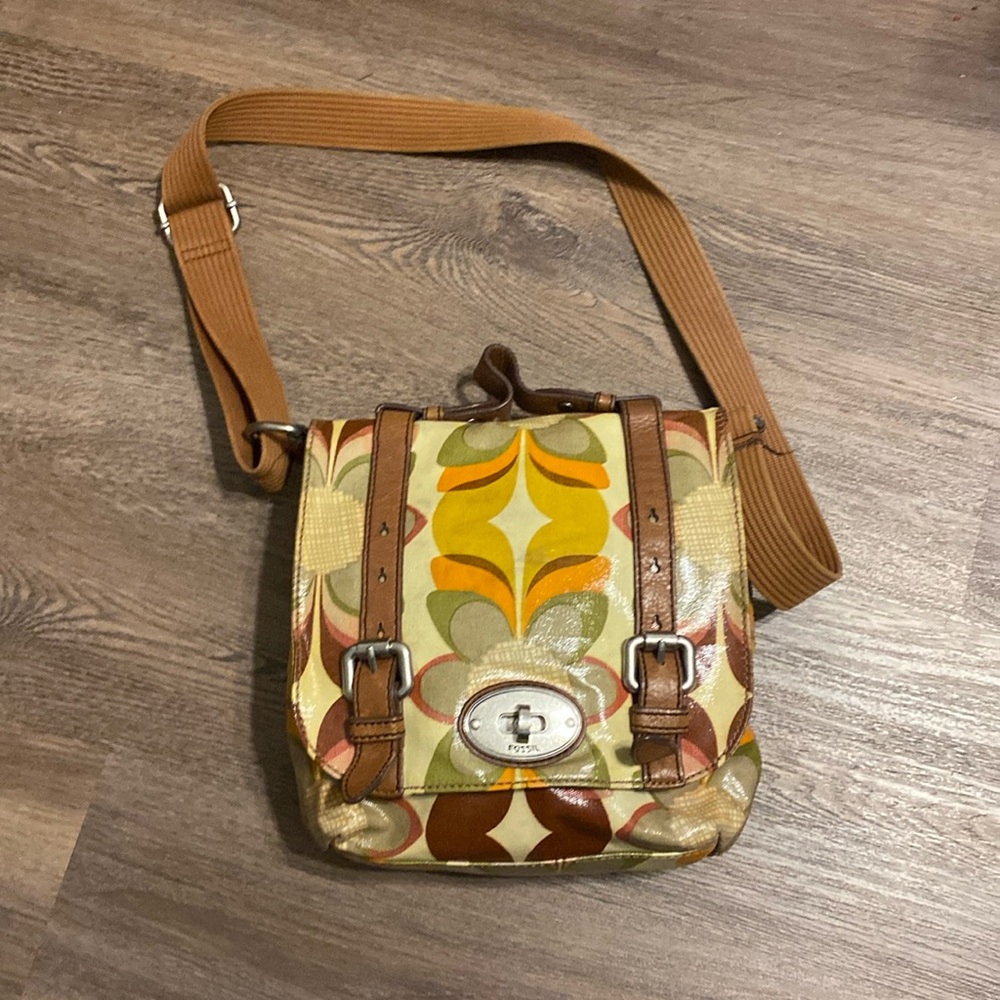 Fossil Crossbody Floral Coated Canvas - image 1